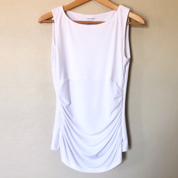 Calvin Klein Tops - Calvin Klein | Sleeveless Ruched Top